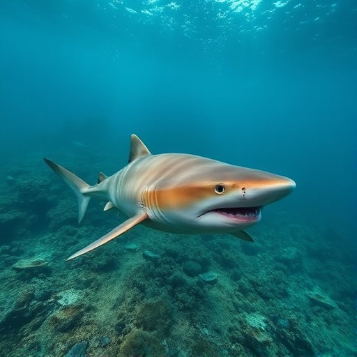 A nurse shark in the ocean, swimming with its mouth open, highlighting its gentle nature and the colorful marine environment.