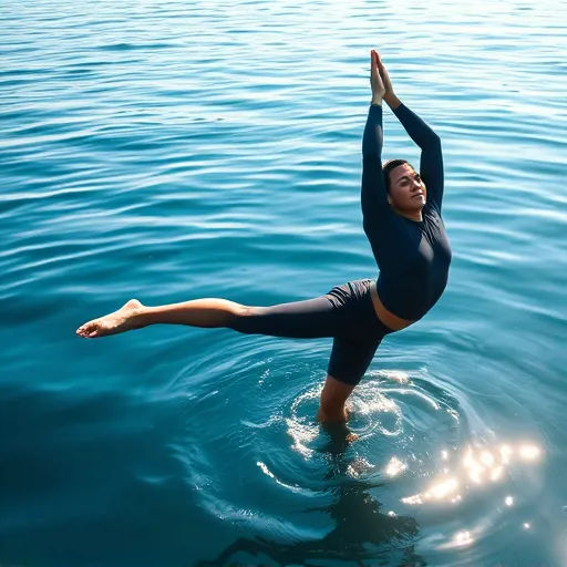 A free diver engaging in breath-hold training and meditation, representing the science and preparation behind holding breath for deep dives.