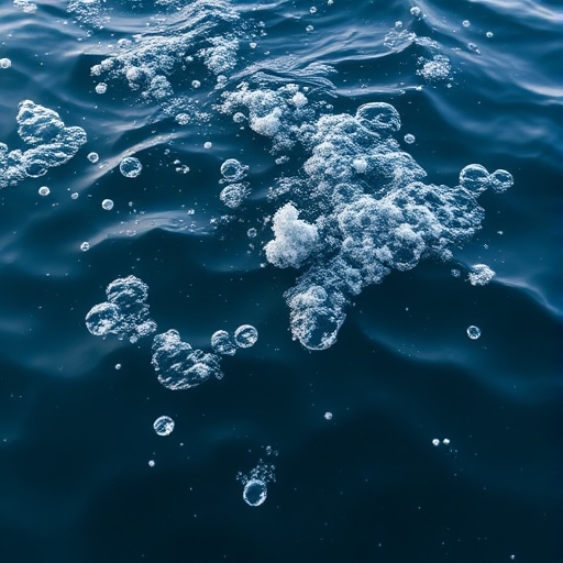 Bubbles float in the water, a clear indicator for boaters that divers are present beneath the surface.